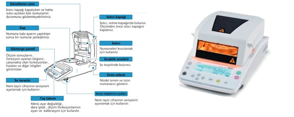 SHIMADZU MOC63u Nem Tayin Cihazı 60 gr - 200 °C / %0.01 / 1 mg