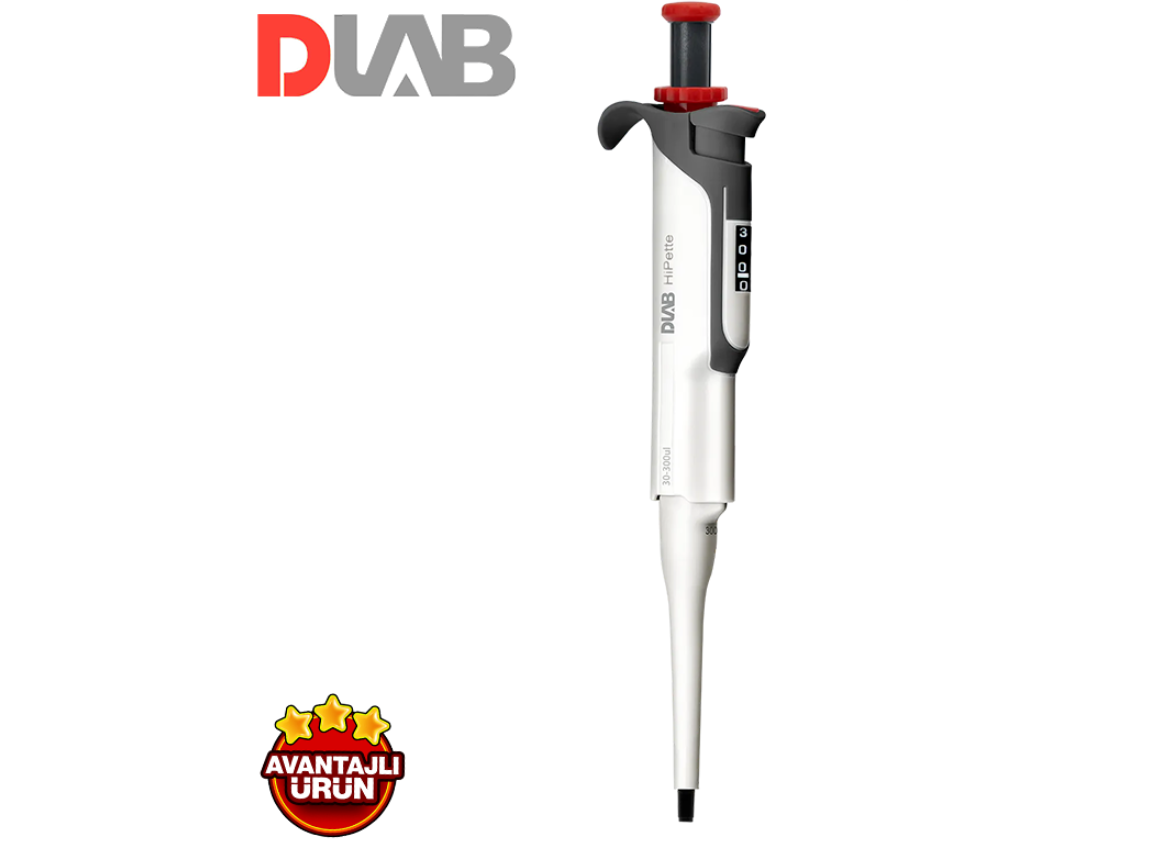 DLAB HiPette Colorful Fully 30-300 μL Ayarlanabilir Otomatik Pipet