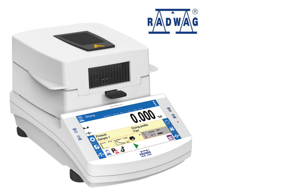 RADWAG MA 50.X7.IC.A.WH Nem Tayin Cihazı 50 gr / 1 mg / 160 °C
