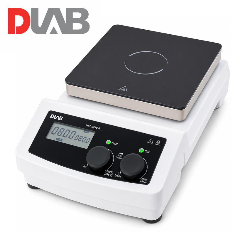 DLAB MS7-H280-G LCD Digital Control Isıtıcılı Manyetik Karıştırıcı Microcrystalline Glass 100... 1.500 rpm / RT... 280 °C / 20 L
